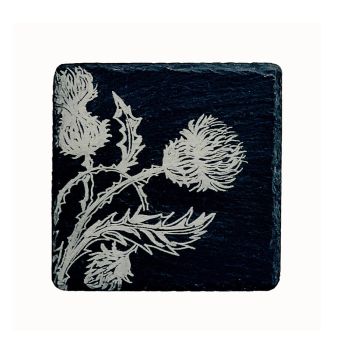 Small image of Single Slate Coaster - Thistle Trio