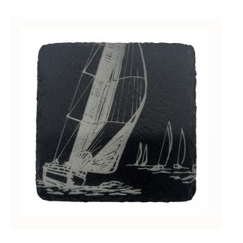 Main image of Single Slate Coaster - Yachting