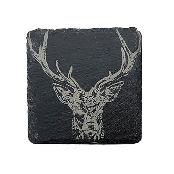 Small image of Single Slate Coaster - Stag Prince