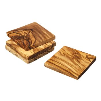 Main image of Olive Wood - 4 Square Coasters