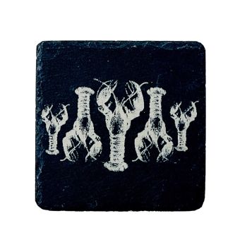 Main image of Single Slate Coaster - Lobster Repeat