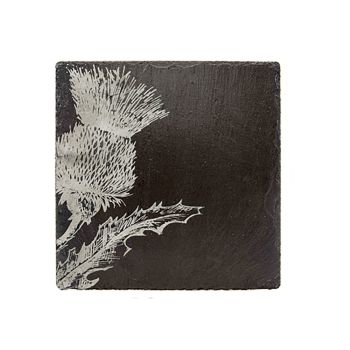 Small image of Single Slate Coaster - Thistle