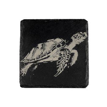 Small image of Single Slate Coaster - Turtle
